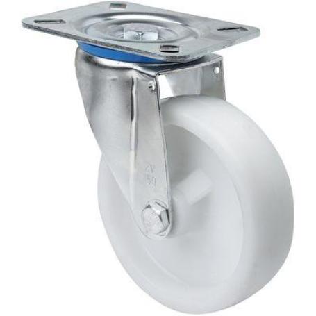 RUEDA GIRATORIA ARO NYLON Ø125 PLÁSTICO CON/SIN FRENO FRENO SIN FRENO