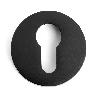 BOCALLAVE ZAMAK Ø50X10MM LISO ACABADO NEGRO Y CROMO ACABADO NEGRO