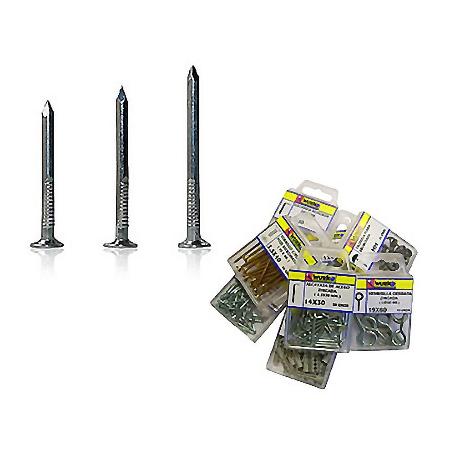 PUNTAS ACERO 2.2X25 MM CABEZA PLANA 1595 BLISTER 40