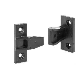 HERRAJES KEKU EN-A PARA UNIÓN PANELES PLASTICO NEGRO. PARA ENCASTRAR. (CAJA 50)
