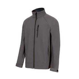 CHAQUETA SOFT SHELL LESSA PUÑO VELCRO TALLA M-XL COLOR ROPA GRIS CLARO TALLA XL