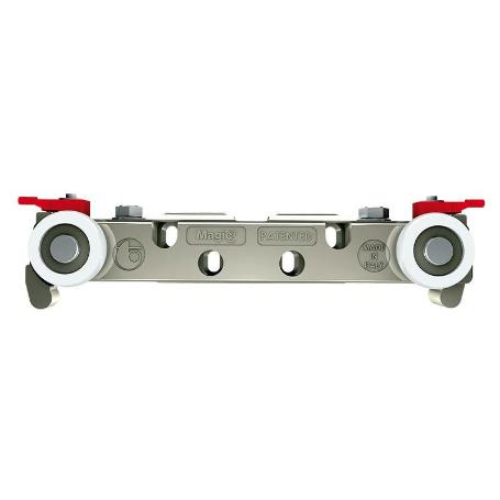 KIT MAGIC2 VETRO CON SISTEMA DE DESLIZAMIENTO INVISIBLE PARA PUERTAS DE PASO EN CRISTAL LARGO 1100 ESPESOR VIDRIO 8