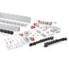 KIT MAGIC2 VETRO CON SISTEMA DE DESLIZAMIENTO INVISIBLE PARA PUERTAS DE PASO EN CRISTAL LARGO 1100 ESPESOR VIDRIO 8