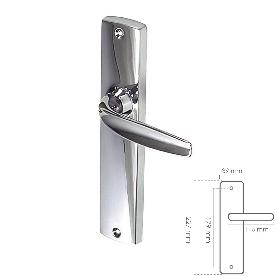 MANILLA ZMK 540 PLACA 200X40MM CROMO (CAJA 20)