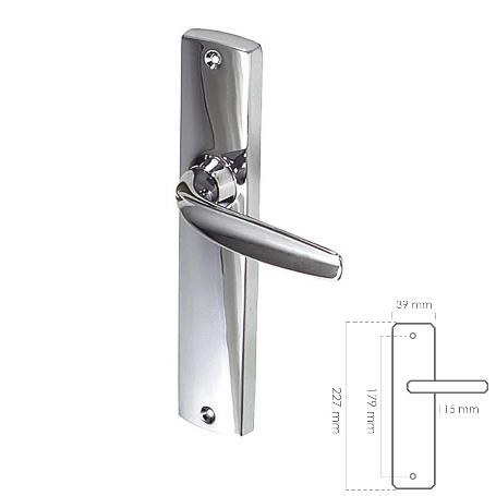 MANILLA ZMK 540 PLACA 200X40MM CROMO (CAJA 20)